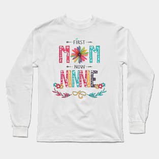 First Mom Now Ninnie Wildflowers Happy Mothers Day Long Sleeve T-Shirt